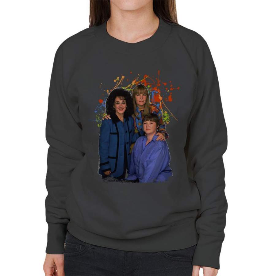 TV Times Birds Of A Feather Cast Paint Splatter Women’s Sweatshirt