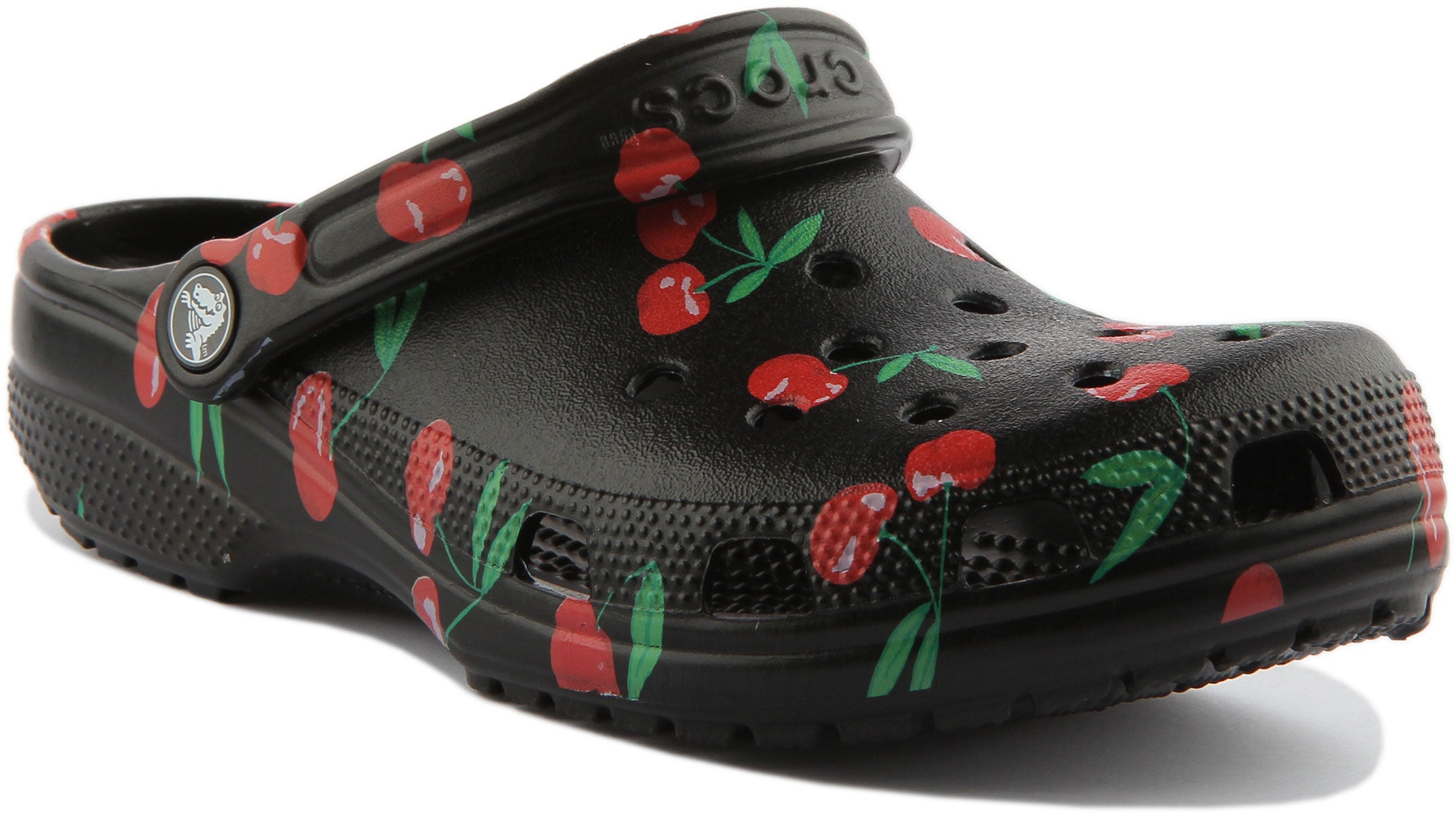 Crocs Classic Print In Black Cherry Red