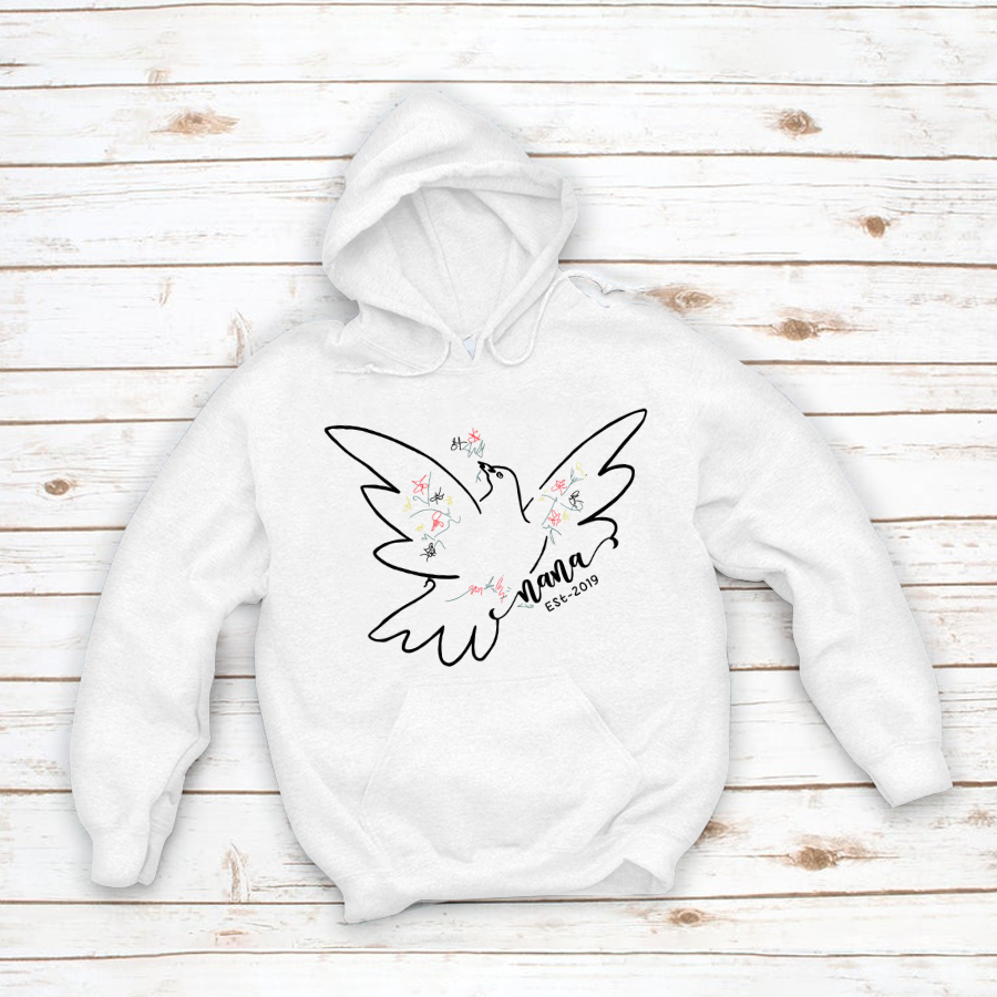 Dove Peace Grandma Nana Est Hoodie