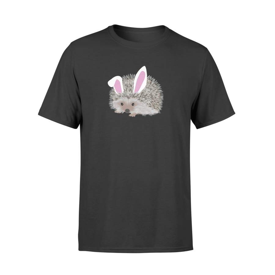 Cute And Funny Hedgehog Easter Bunny Ears Graphic T Shirt