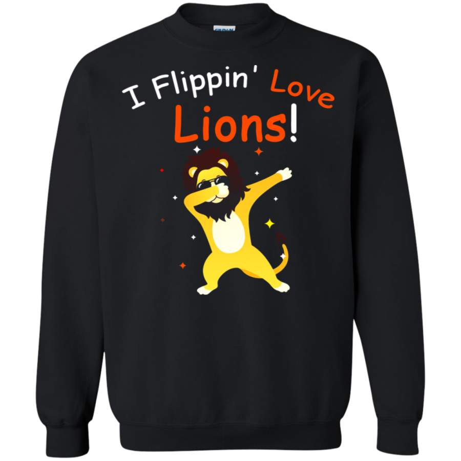 AGR Dabbing Lion I Flippin’ Love Lions Sweatshirt