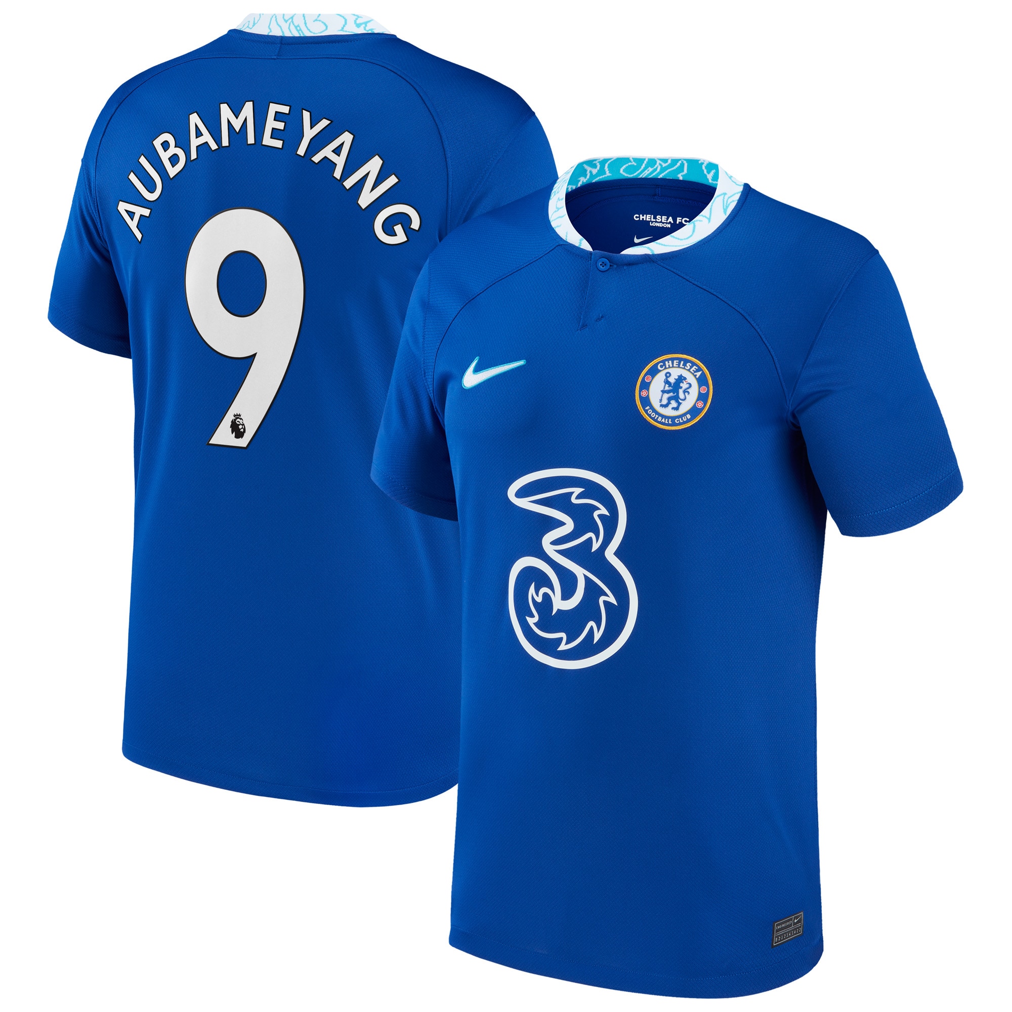 Pierre-Emerick Aubameyang Chelsea Youth 2022/23 Home Breathe Stadium Replica Player Jersey – Blue