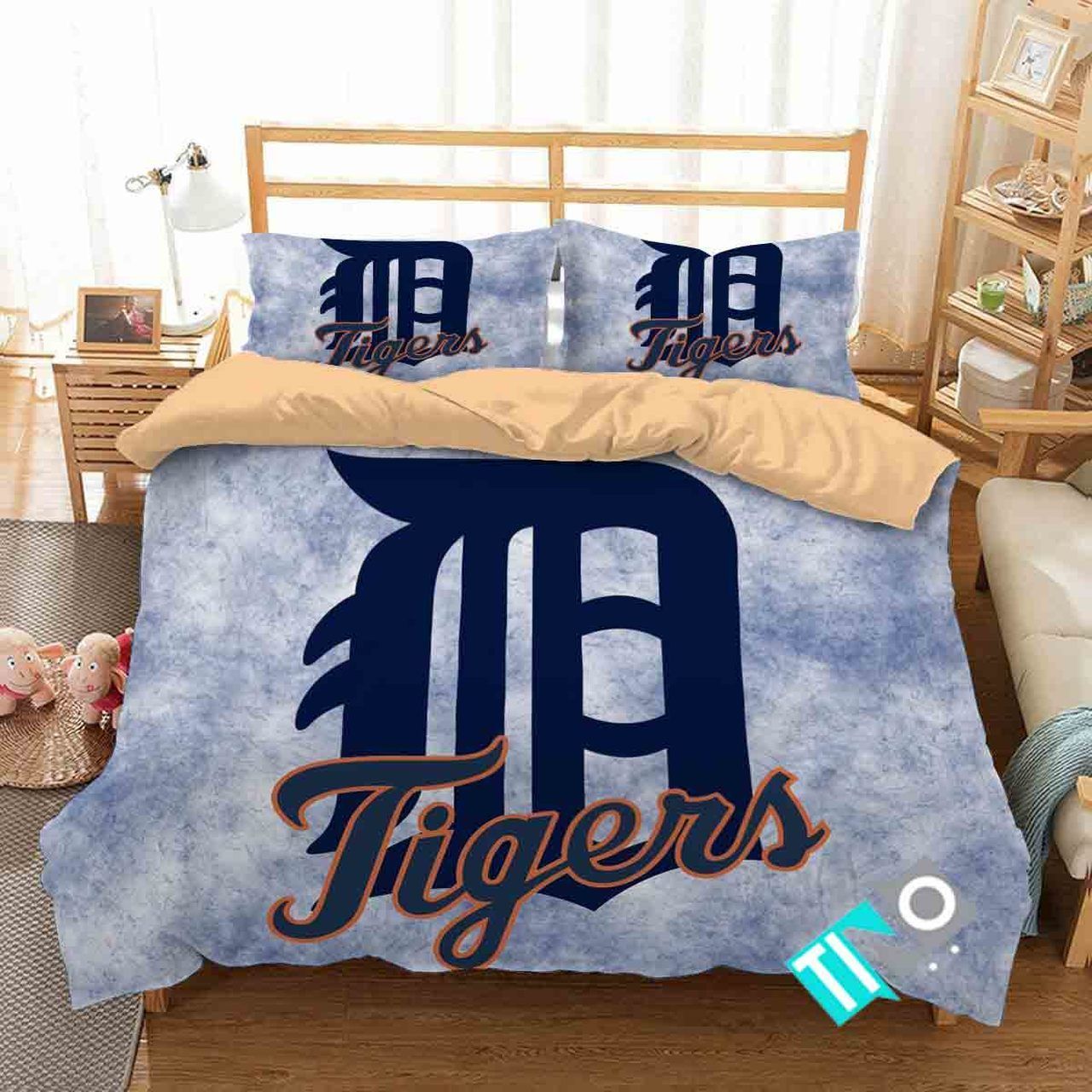 Detroit Tigers 3 Logo 3D Duvet Cover Bedding Sets