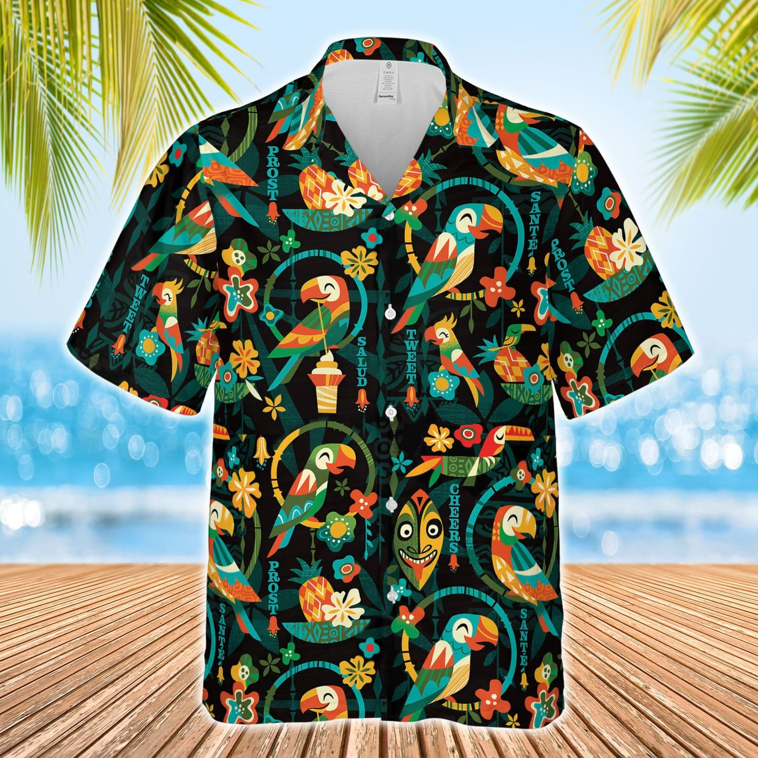 Native Tiki Parrot Cheers Hawaii Shirts Ha46420