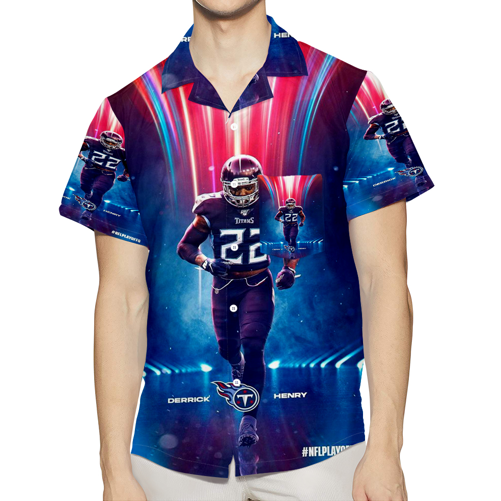 Tennessee Titans Derrick Henry3 3D All Over Print Summer Beach Hawaiian Shirt With Pocket