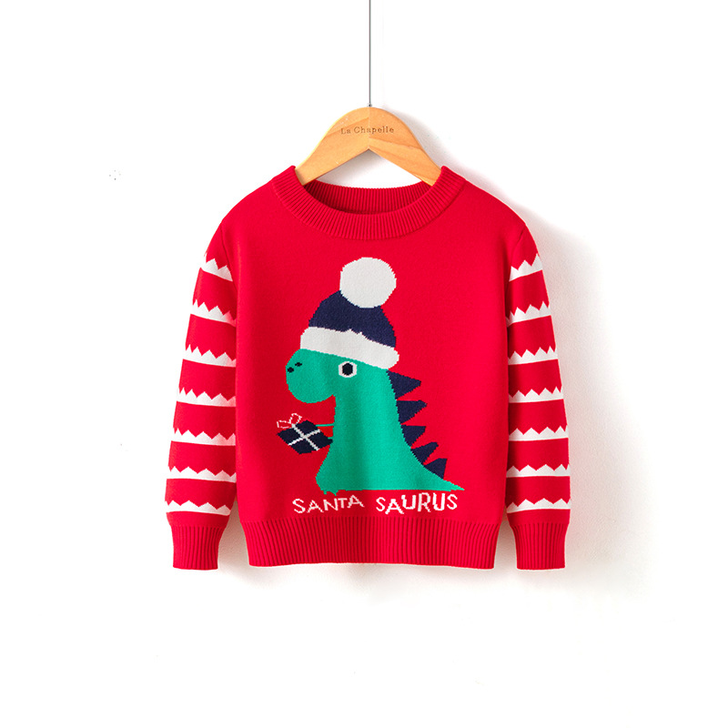 Autumn Winter Kids Baby Boys Girls Cartoon Christmas Elk Pullover Sweaters New Baby Boy Girl Long Sleeve Knit Children’s Sweater alx