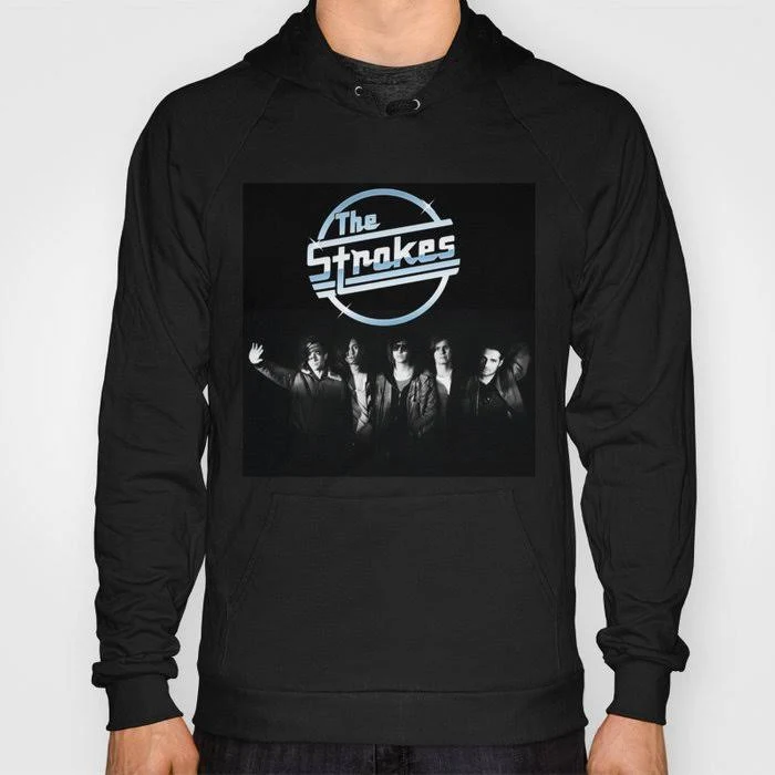 The Strokes Band Tour Graphic Hoodie Unisex Pullover Black