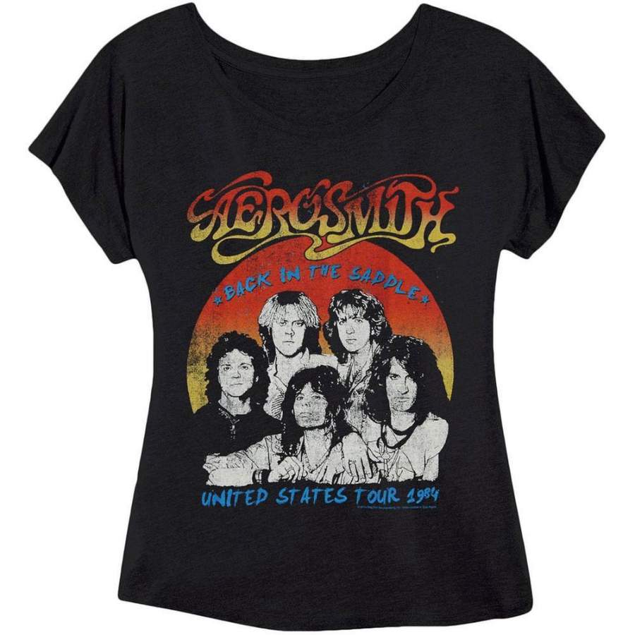 Aerosmith – US Tour ’84 Juniors Tri-Blend Dolman T-Shirt