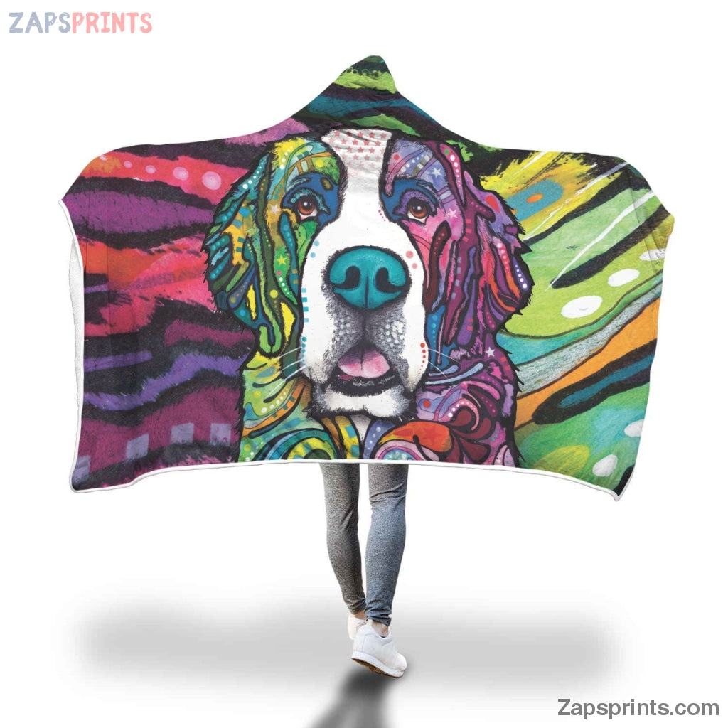 Saint Bernard Design Hooded Blanket – Dean Russo Art