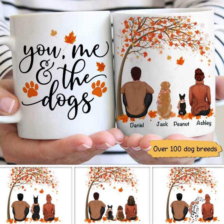 Fall Season You Me And The Dog Personalized AOP Mug