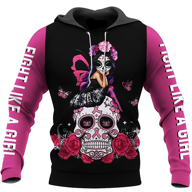 Sugar Skull Rose 3D Print Hoodies/Sweatshirt/Zipper Long Sleeves Donuink Store