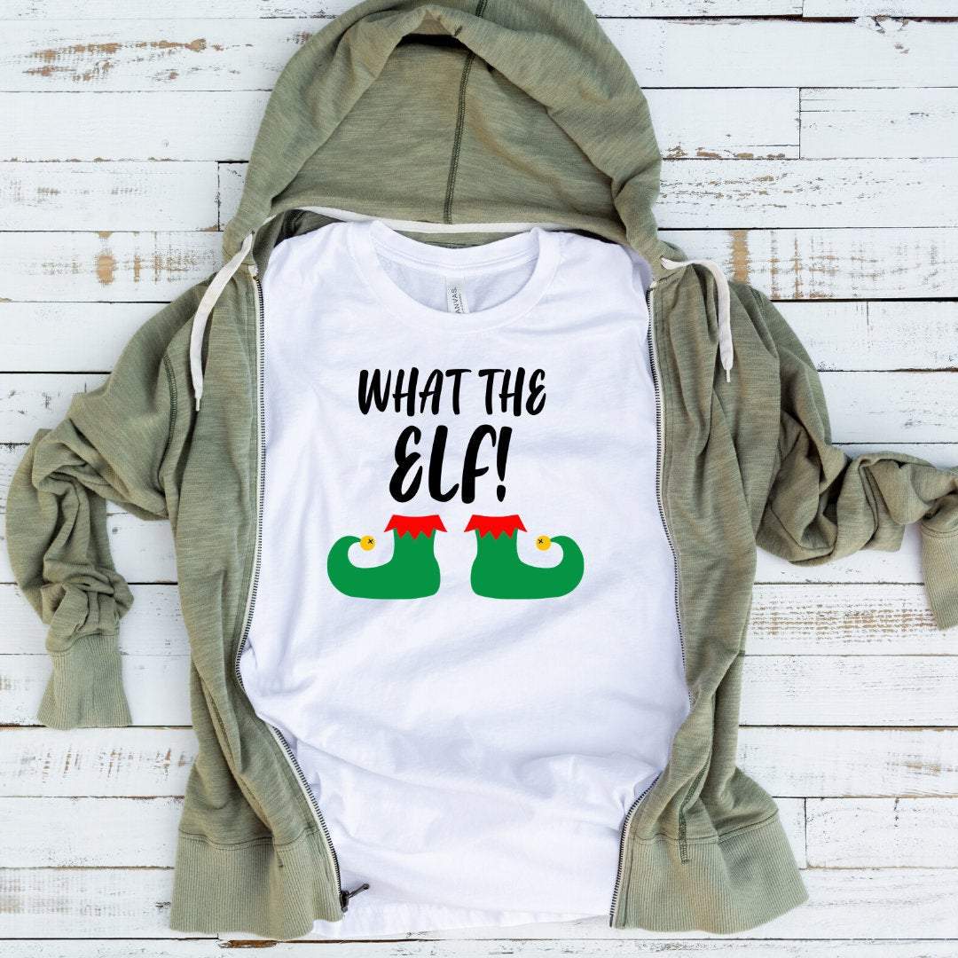 What The Elf Shirt, Christmas Shirt, Funny Christmas Shirt, Christmas T-Shirt, Elf Shirt, Christmas Gift Ideas, Christmas Gift T-Shirt Hoodie All Color Size S-5Xl Hoodie Fashion