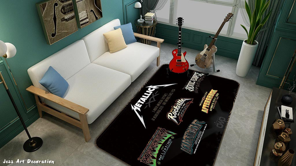 3D Metallica Rock Band Non-Slip Rug Mat 119