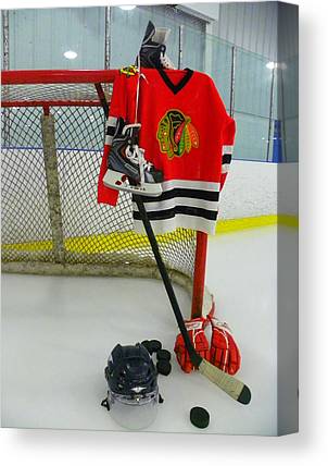 Chicago Blackhawks Home Hockey Jersey Lisa Wooten Canvas Print