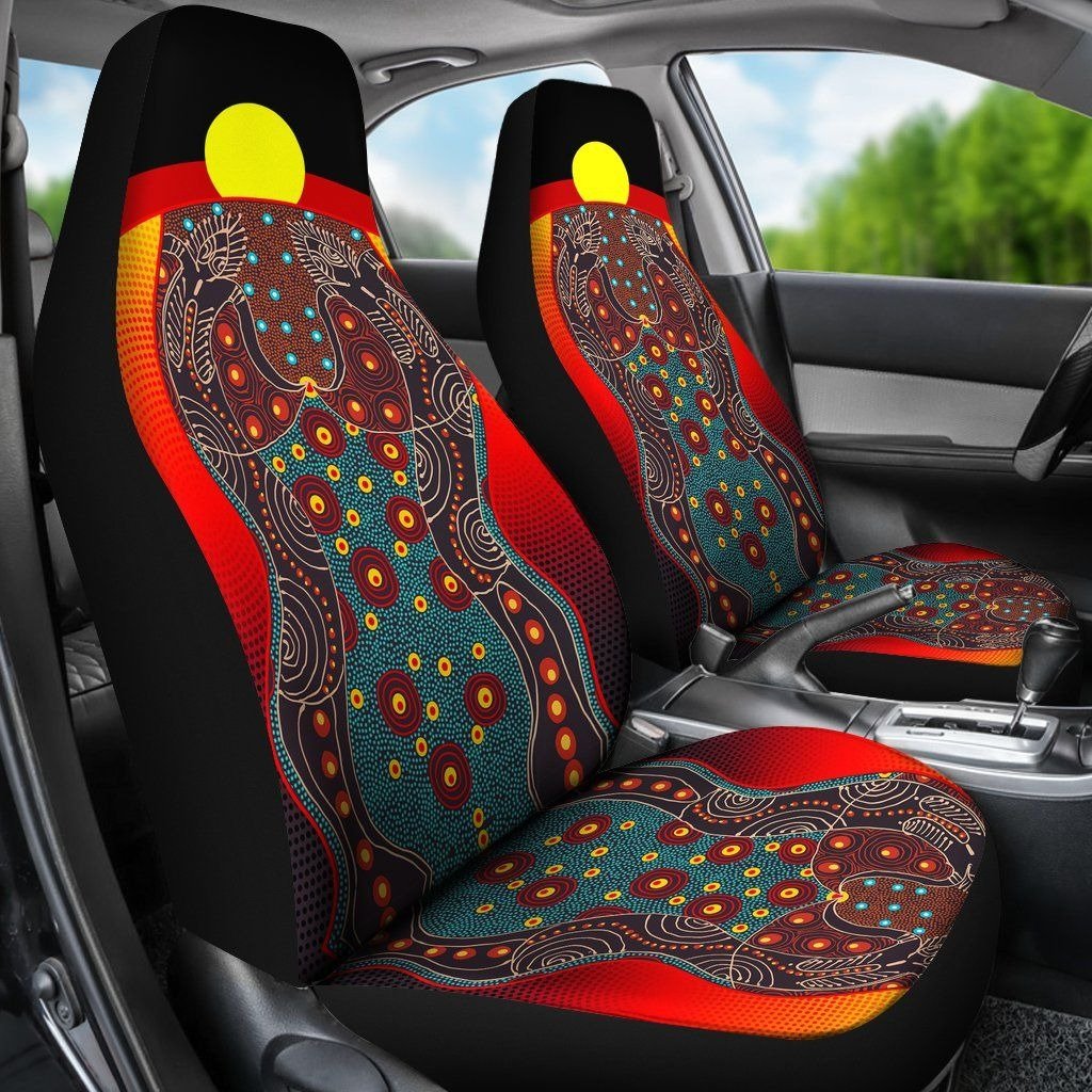 Aboriginal Art Sublimation 3D Design Print Car Seat Covers