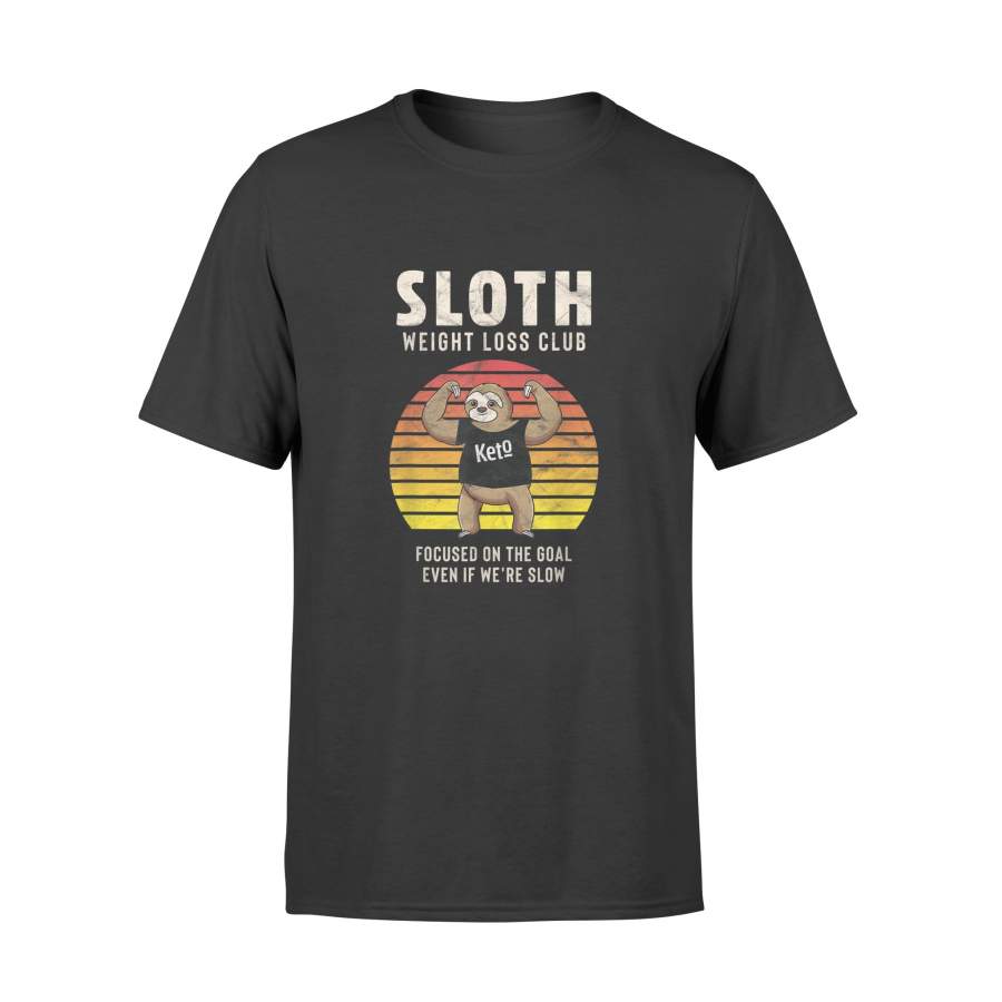 Vintage Sloth Weight Loss Club, Focused On The Goal – Standard T-shirt