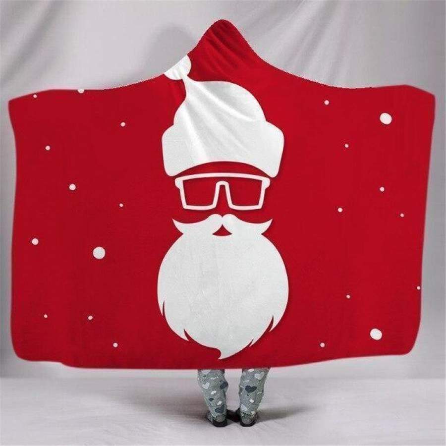 X-Mas Santa With Long Beard Hooded Blanket Christmas Decoration Ideas Christmas Gift Ideas