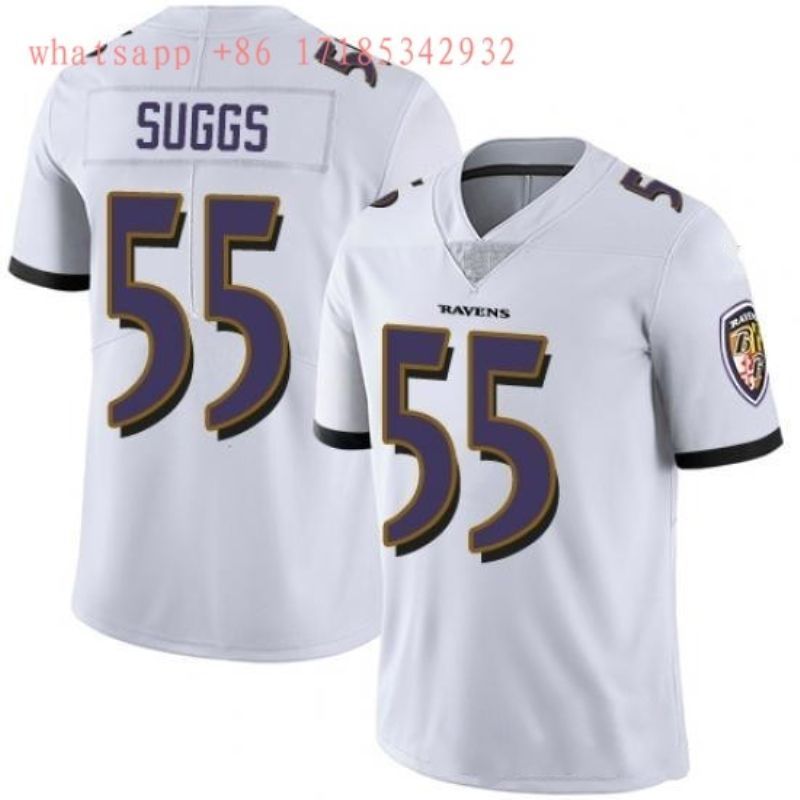 Baltimore Ravens Terrell Suggs #55 2020 NFL White Jersey Jersey