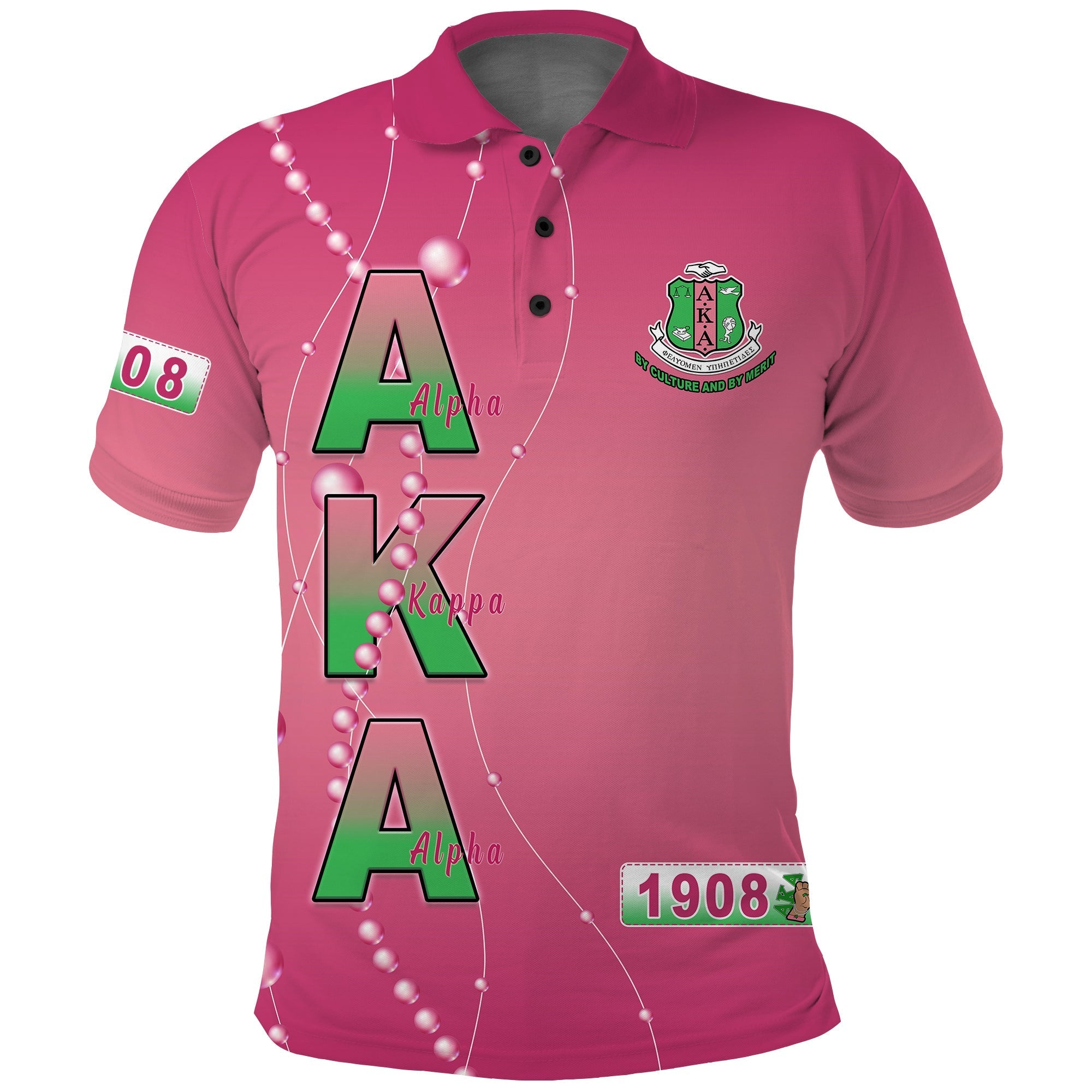 Alpha Kappa Alpha Polo Shirt Pretty Girls With Pearl