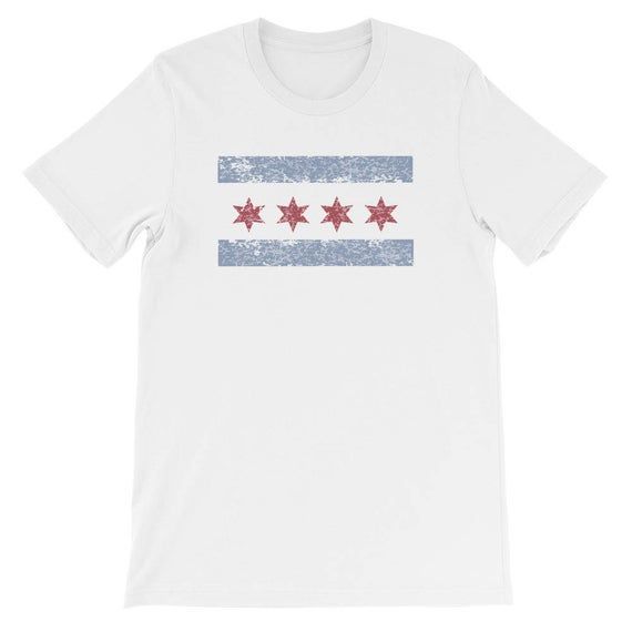 Chicago Illinois Flag Shirt Novelty Gift Shirt