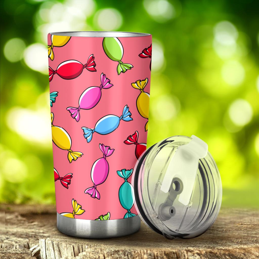 Colorful Wrapped Candy Pattern Tumbler