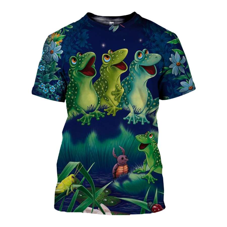 3D All Over Printed Frog T Shirt Hoodie 7120193