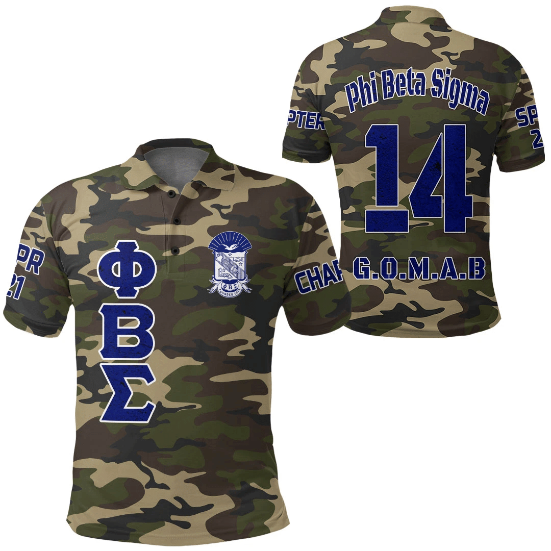 Fraternity Polo – Personalized Phi Beta Sigma Camouflage Polo Shirt