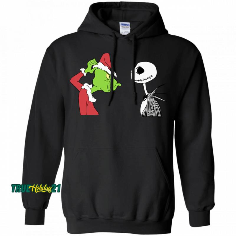 The Grinch Skelington and Grinch Meet Up Hoodie