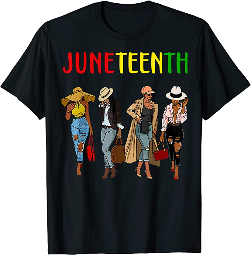 Womens Juneteenth Melanin Black Women T-Shirt