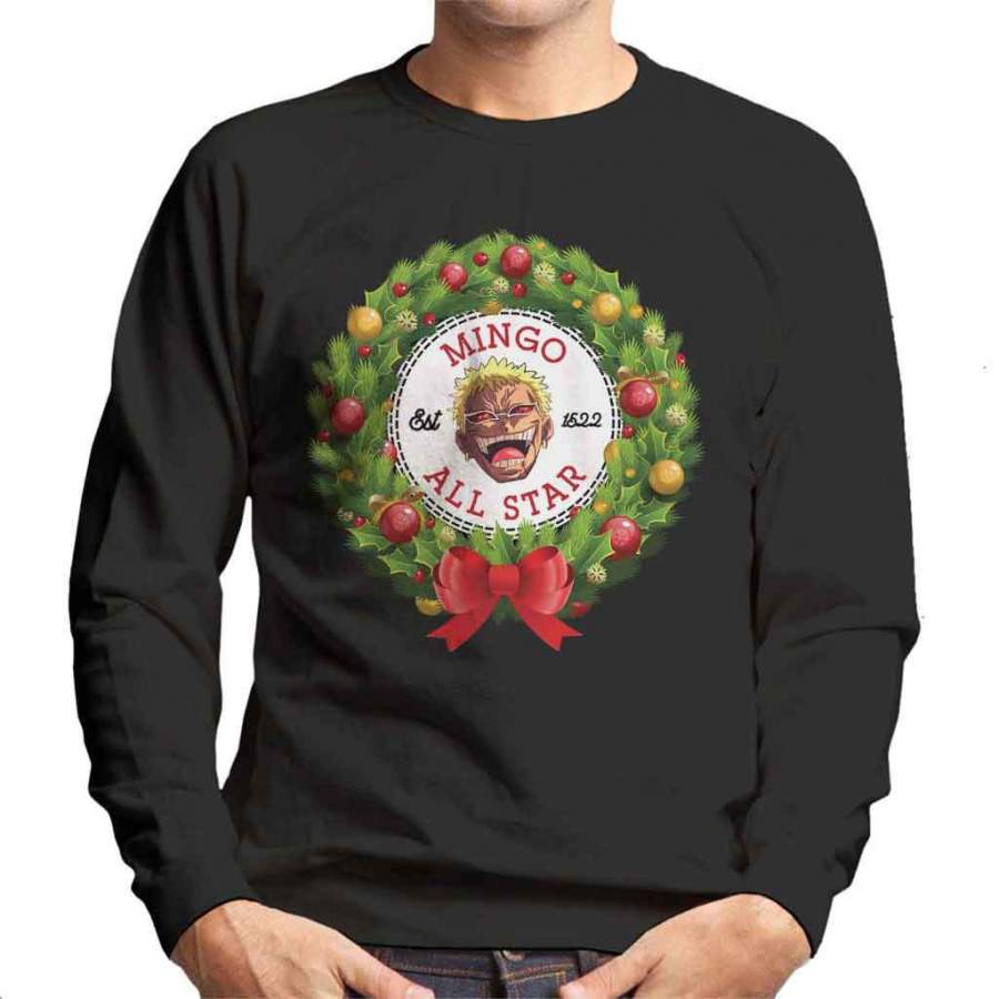 Mingo One Piece Christmas Wreath All Star Converse Logo Men’s Sweatshirt