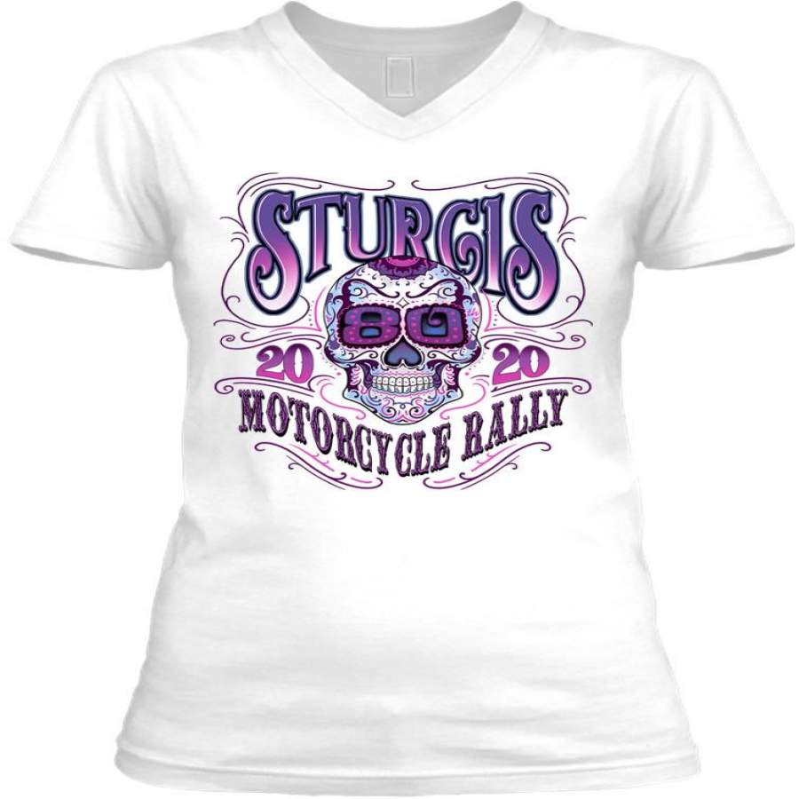 2020 Sturgis Rally Sugar Skull Women’s – 80th Anniversary Women’s T-shirt