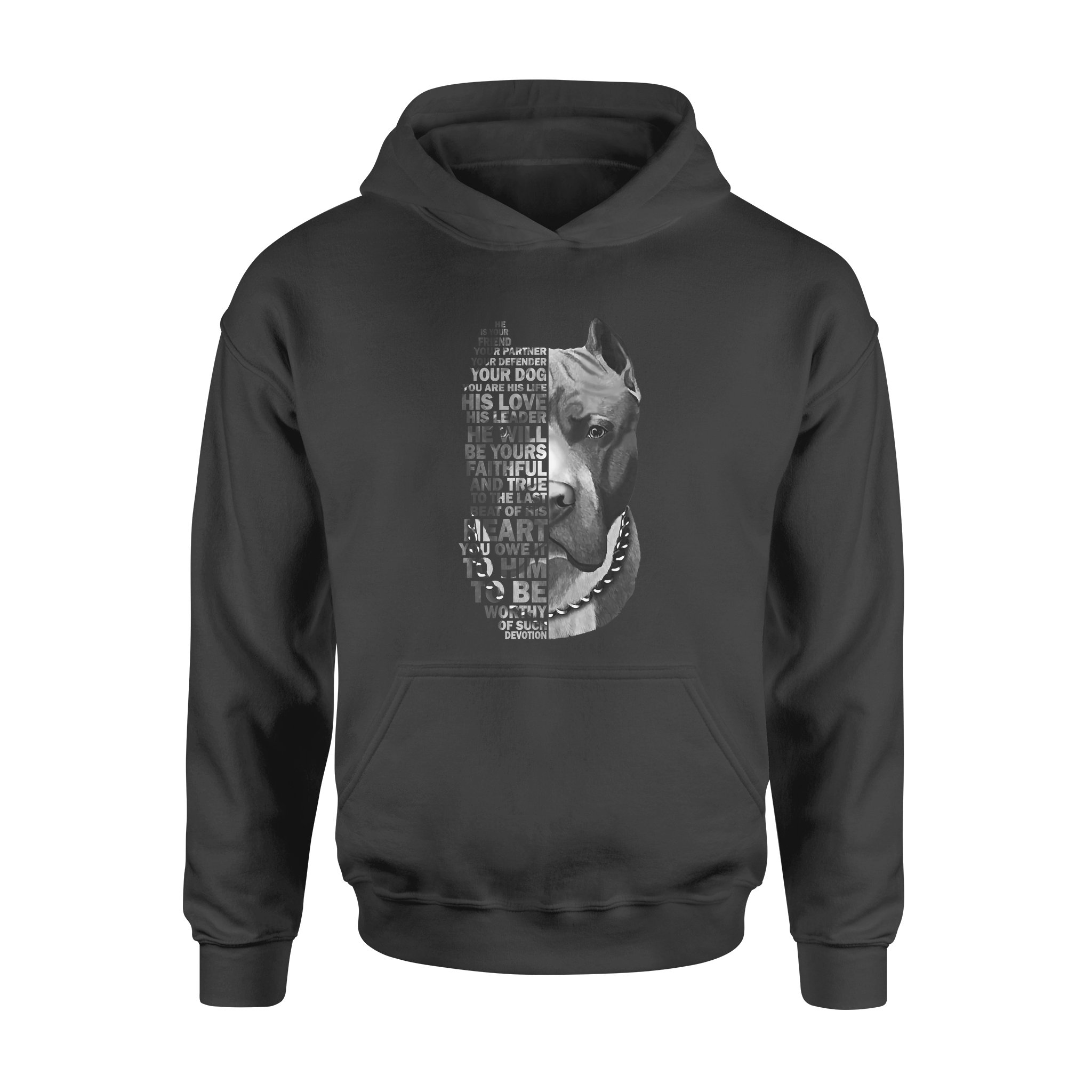 Pitbull dog is your friend your partner your dog – Premium Hoodie