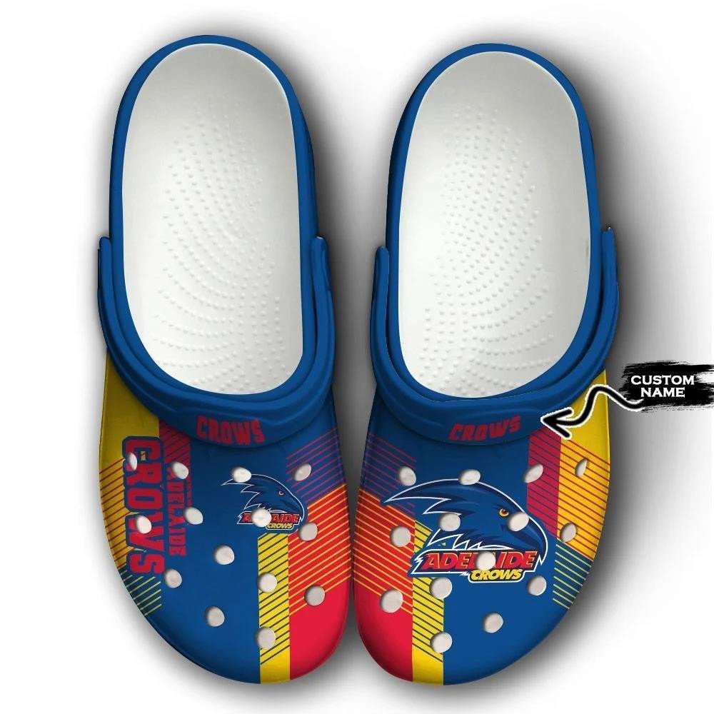 Adelaide Crows Custom Personalized Crocss Classic Clogs Shoes In Blue
