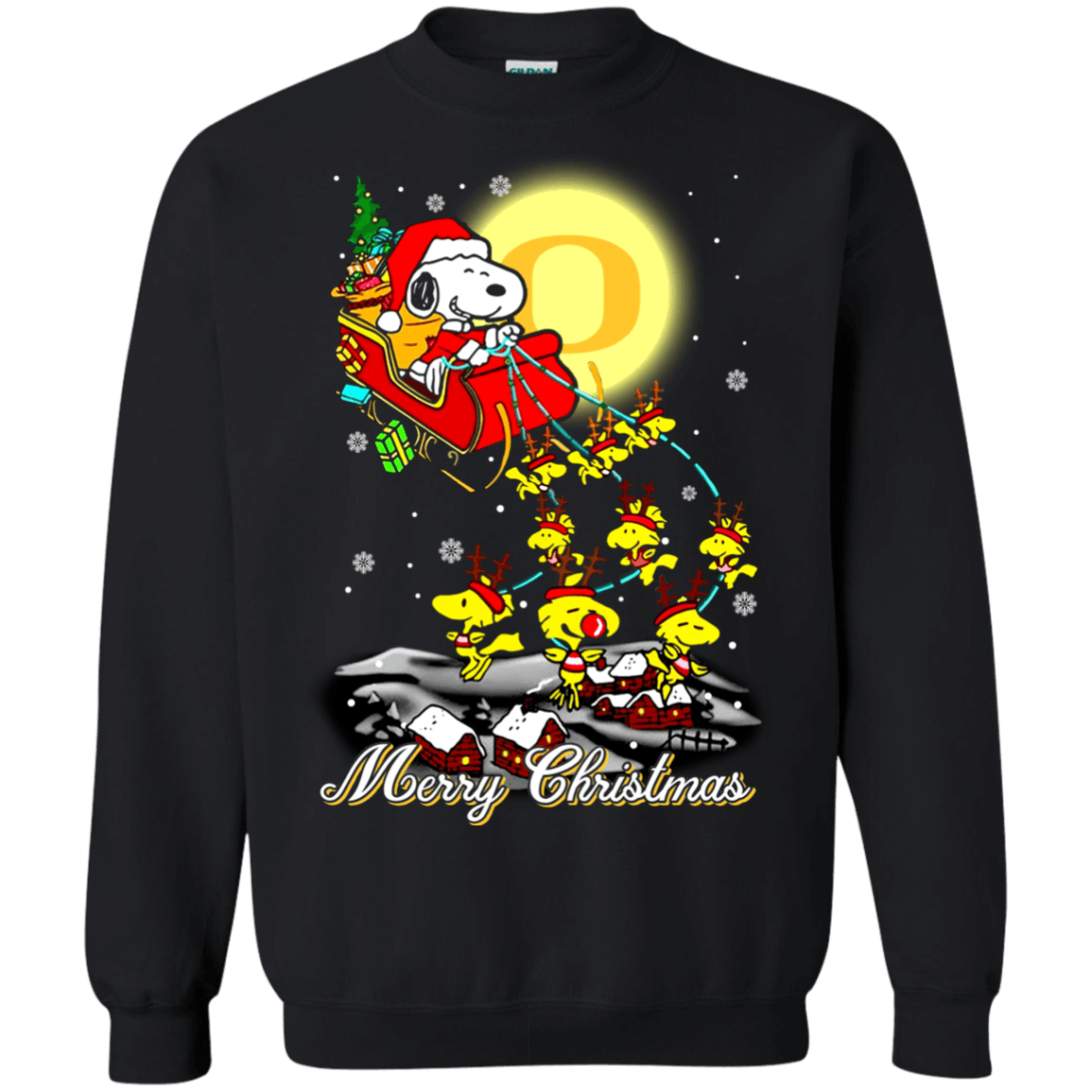 Fabulous Oregon Ducks Ugly Christmas Sweater 2023S Santa Claus With Sleigh And Snoopy Sweatshirts
