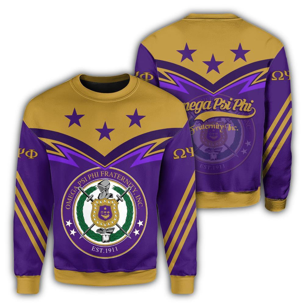 Fraternity Sweatshirt – Original Omega Psi Phi Sweatshirt – Zig Zag Style