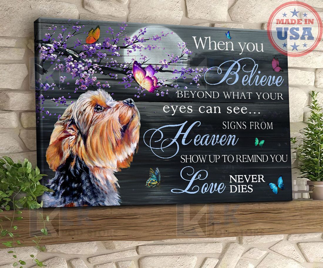 YORKSHIRE TERRIER – CANVAS When You Believe [ID3-N] | Framed, Best Gift, Pet Lover, Housewarming, Wall Art Print, Home Decor