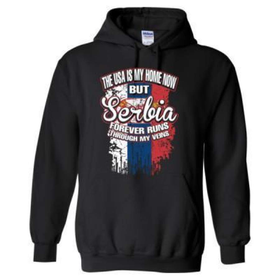 AGR The USA Is My Home Now But Serbia Forever Runs Through My Veins – Heavy Blend™ Hooded Sweatshirt