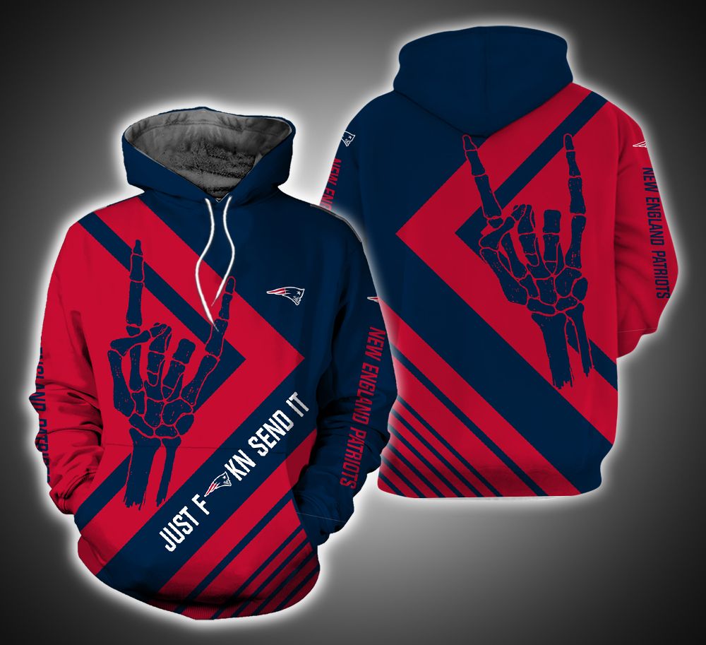 Just send it New England Patriots 3D Print Hoodie