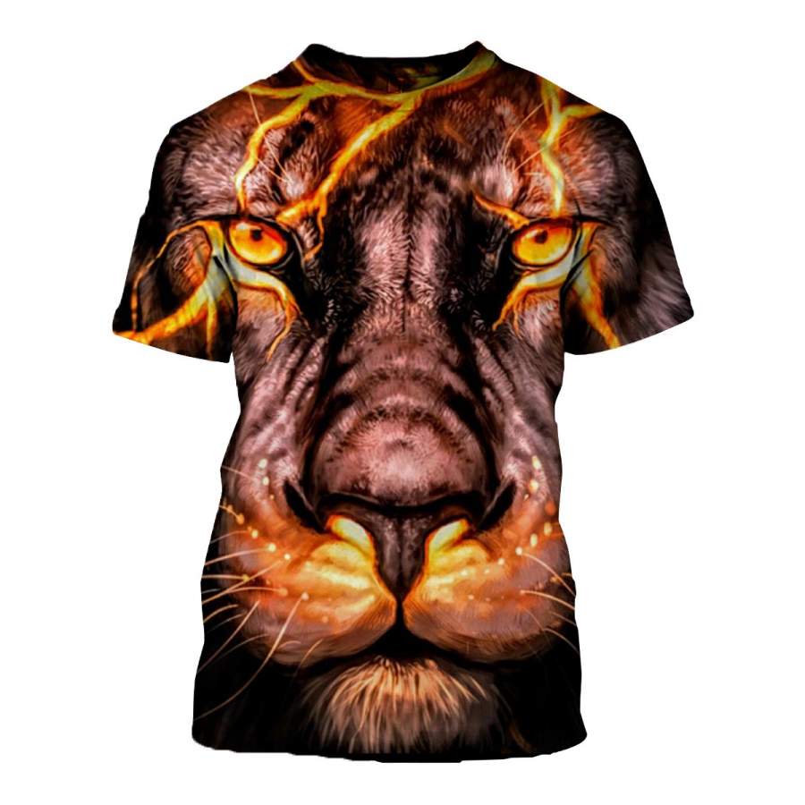 3D All Over Printed Lion T Shirt Hoodie 12147