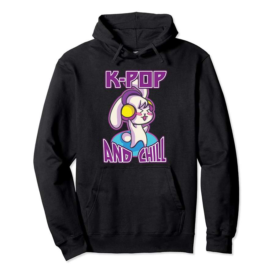 Kpop & Chill Kawaii Korean Music Bunny Pullover Hoodie Unisex 3D All Over Print