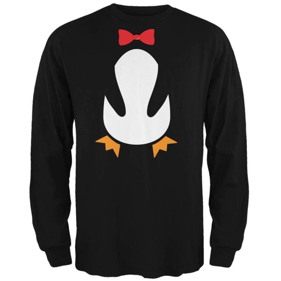 Halloween Penguin Costume Black Adult Long Sleeve T-Shirt