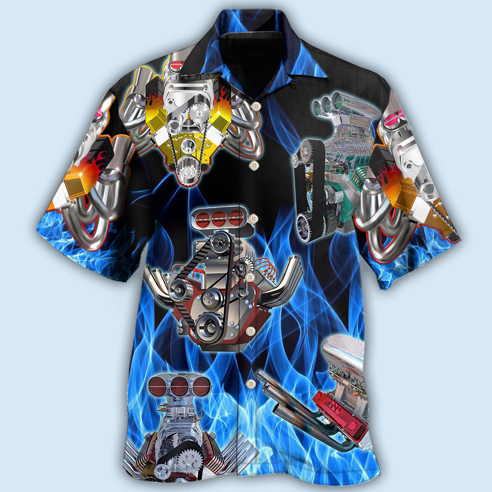 Hot Rod Blue Flame Hawaii Shirt Ha77224