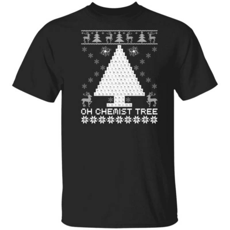 Chemist Tree Shirt Oh Chemistry Ugly Christmas Sweater Hooded Ls