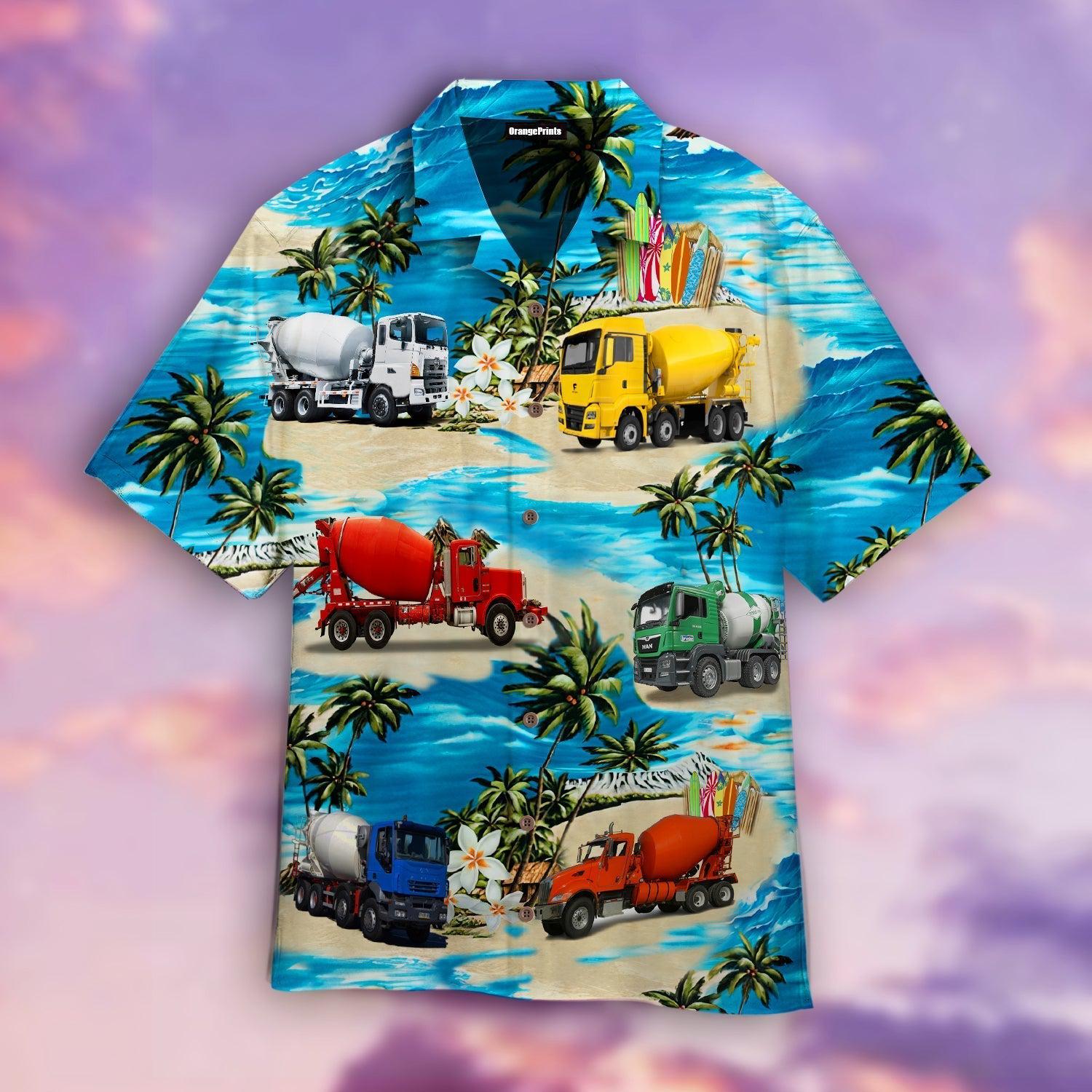 Concrete Mixer Truck Hawaii Shirt For Men And Women Ha65556