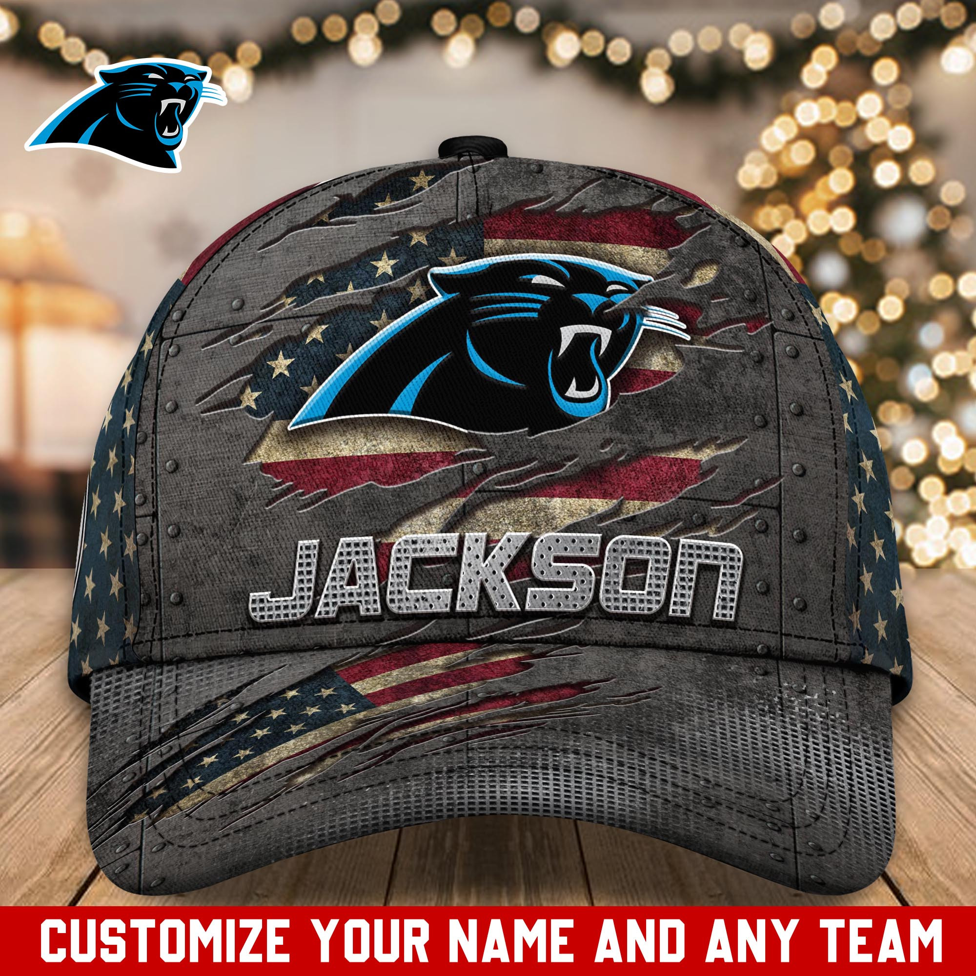 Carolina Panthers Custom Name Classic, Baseball Caps T-44850