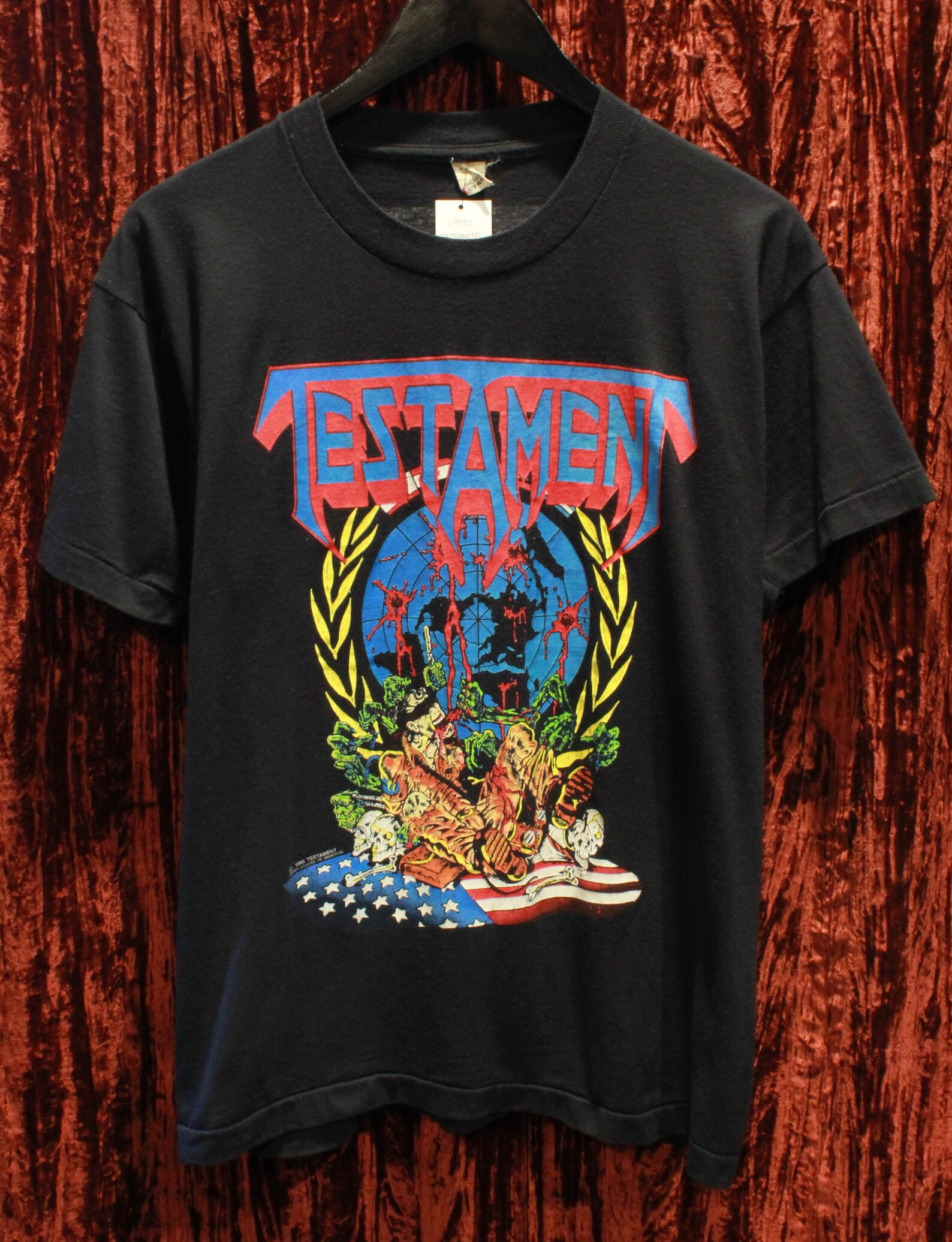 Vintage Testat Concert T Shirt Perilous Nations 1990 Tour Heavy Metal Rock N Roll Thrash Metal Metallica