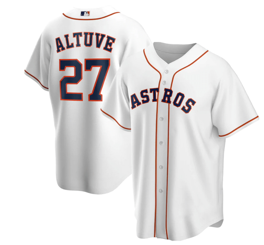 Jose Altuve 27 Houston Astros White All Over Print Baseball Jerseyfor Fans