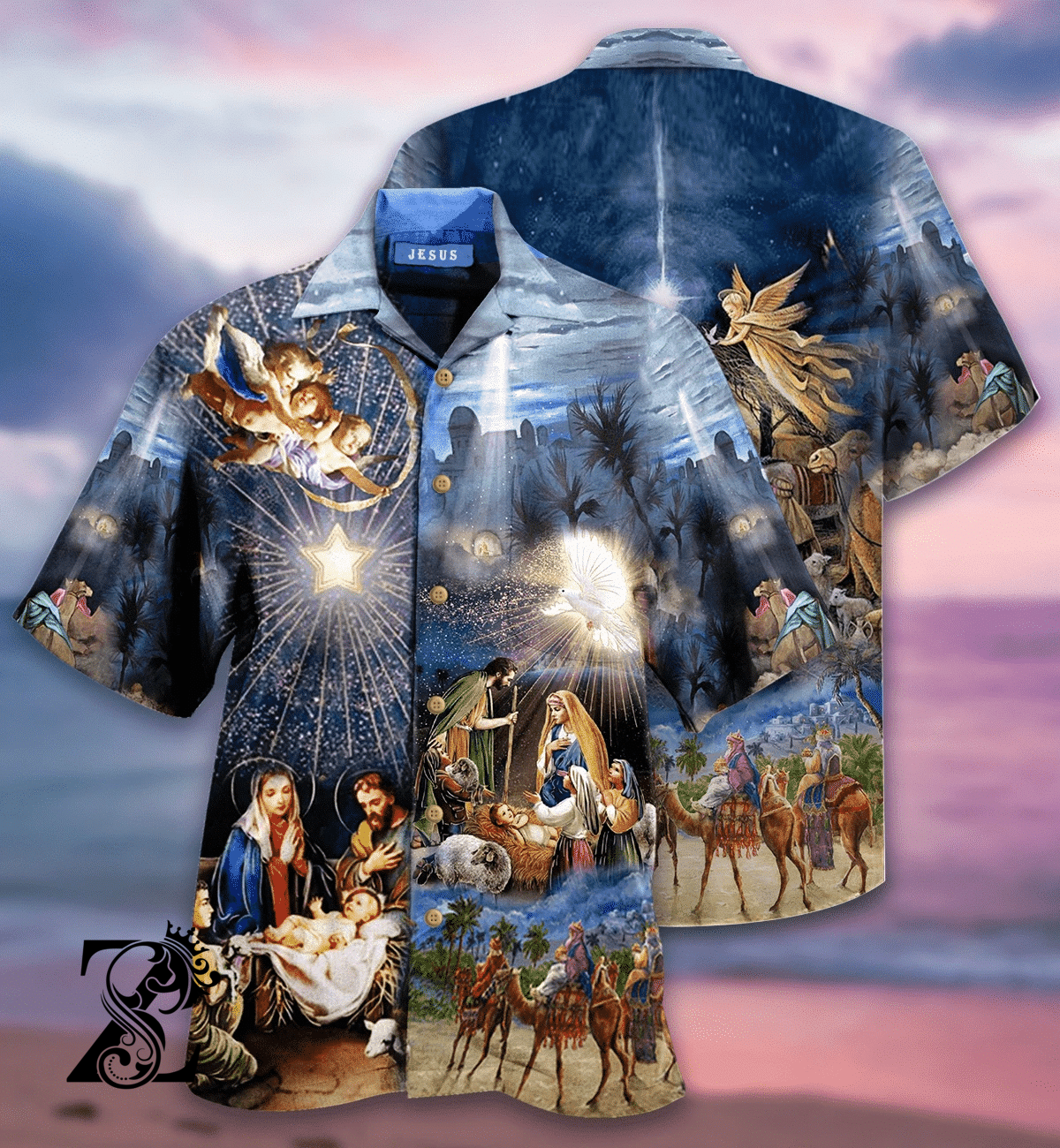 Zides-Sport Amazing Jesus Was Born Christmas Day Unisex Hawaiian Shirt