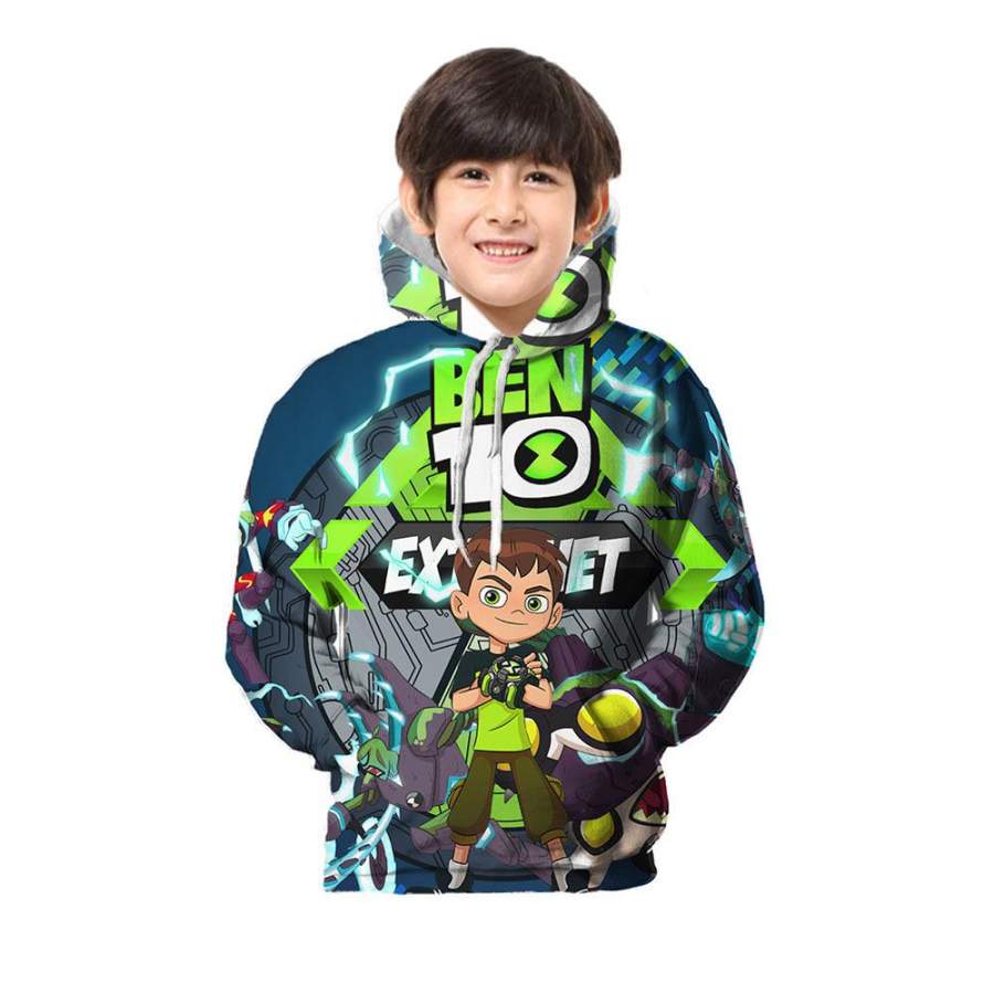 2019 Kids Ben 10 Kid 3D Hoodie Sep Series Pullover Sweatshirt