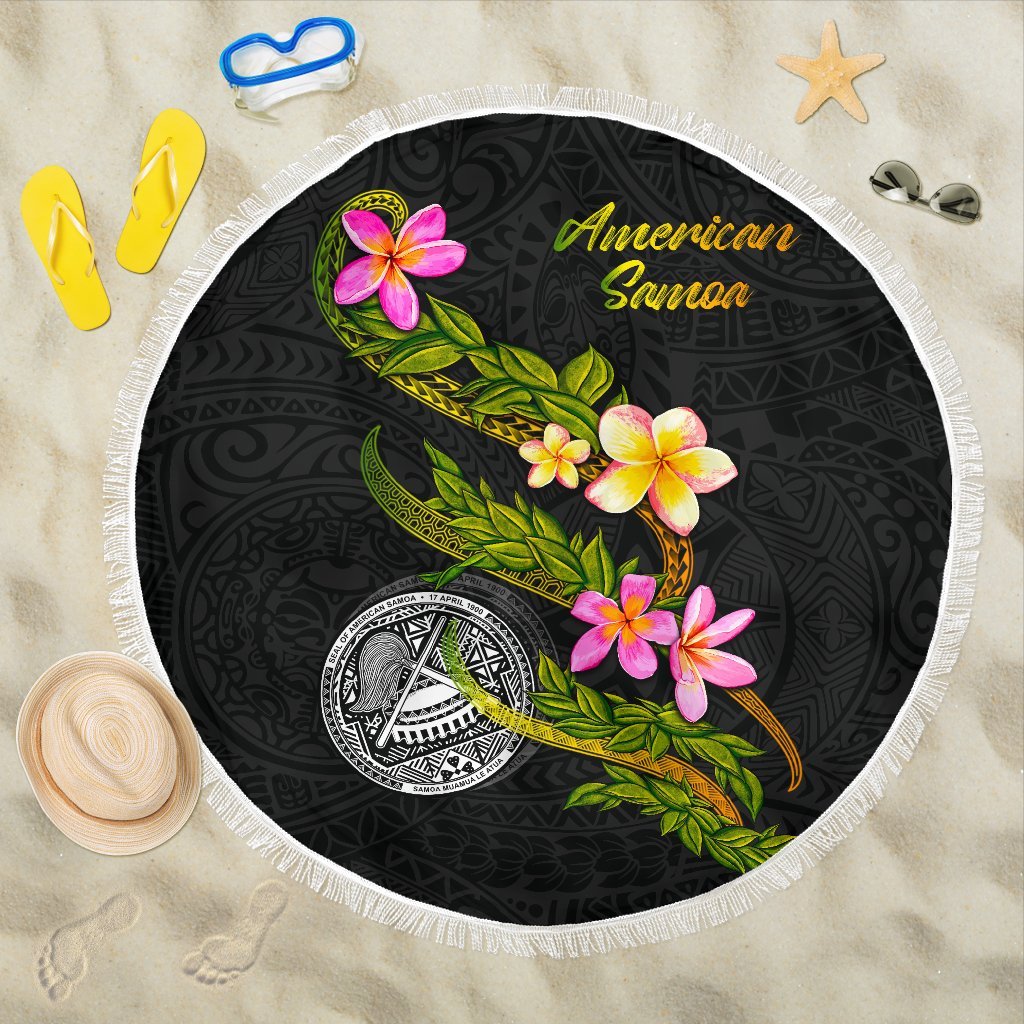 American Samoa Polynesian Beach Blanket – Plumeria Tribal